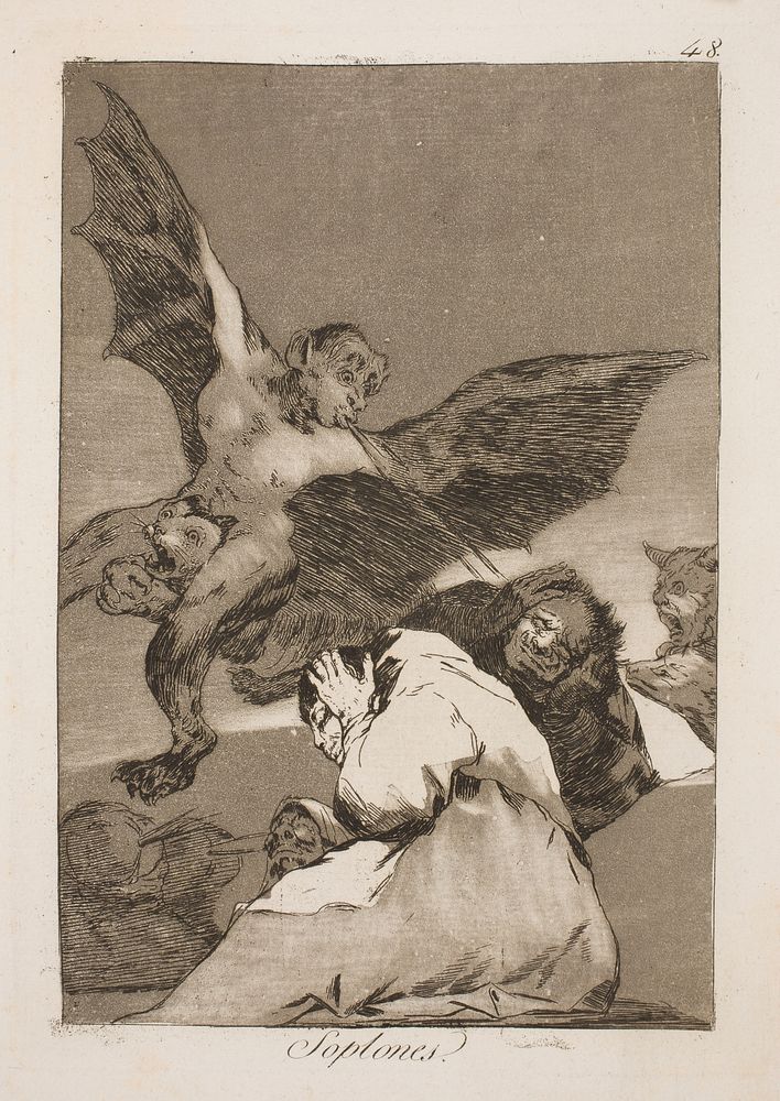 They blow into their ears by Francisco Goya