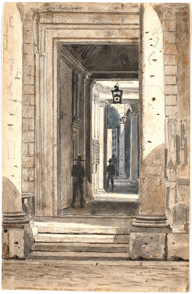 Palazzo Massimo alle Colonne.Rome 1835 by Martinus Rørbye