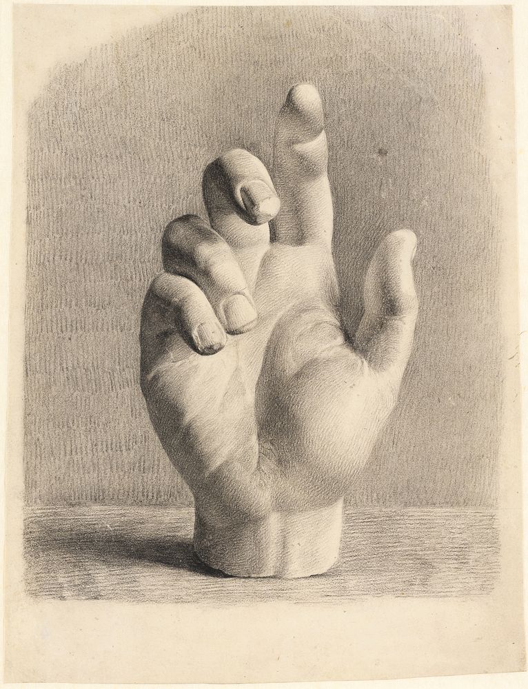 A hand, drawn after plaster by Dankvart Dreyer
