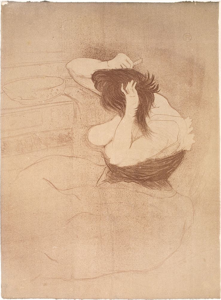 Femme qui se peigne, la Coiffure by Henri de Toulouse Lautrec