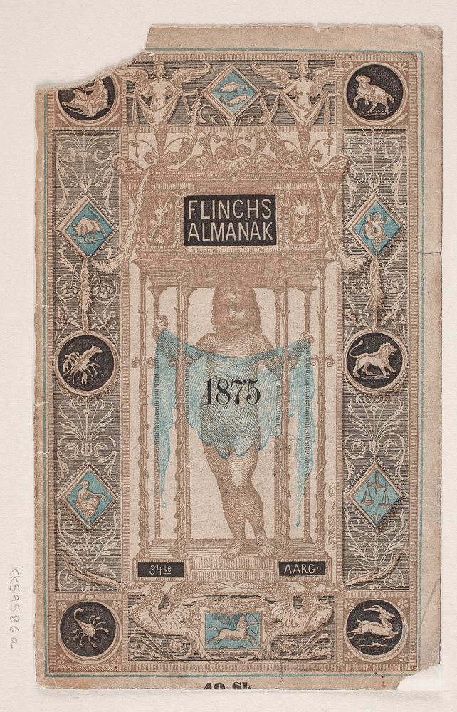 Cover front for "Flinch's Almanac" by Frederik Hendriksen