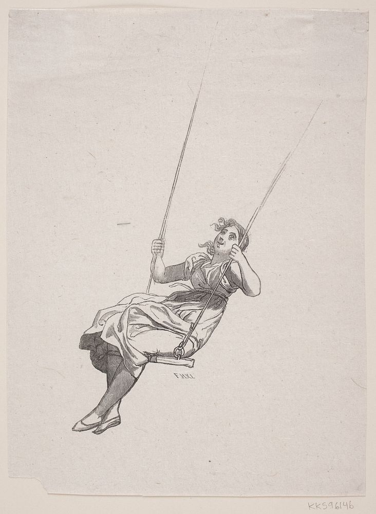 A Girl on a Swing by C.W. Eckersberg
