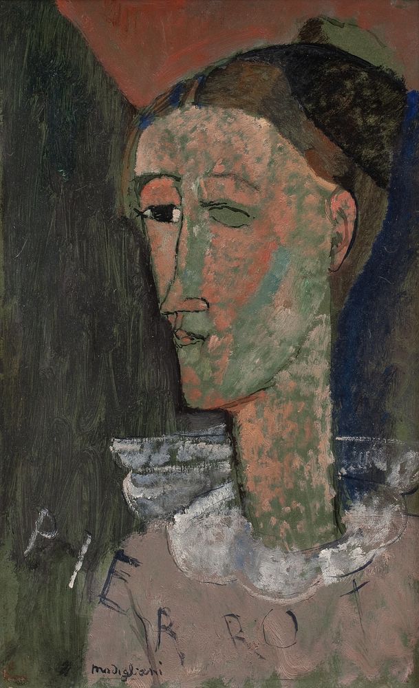 Self-Portrait as Pierrot by Amedeo Clemente Modigliani