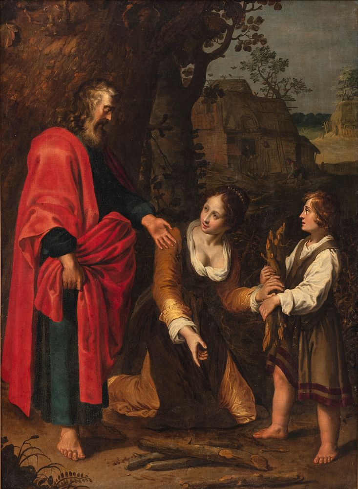 The prophet Elijah and the Shunammite woman by Adriaen Van Nieulandt