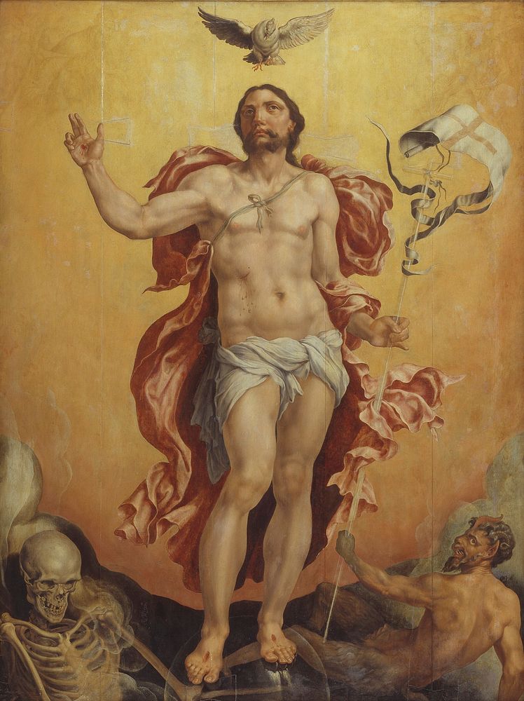 Christ as victor over sin and death by Maarten Van Heemskerck