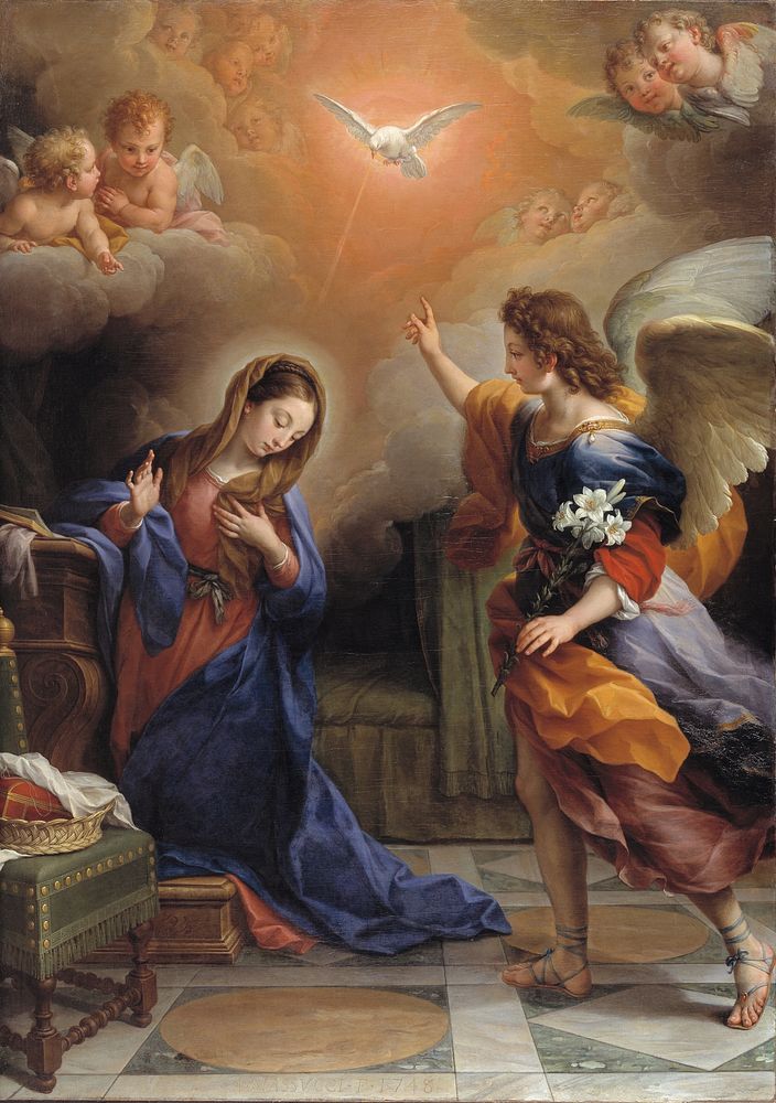 Mary's Annunciation by Agostino Masucci