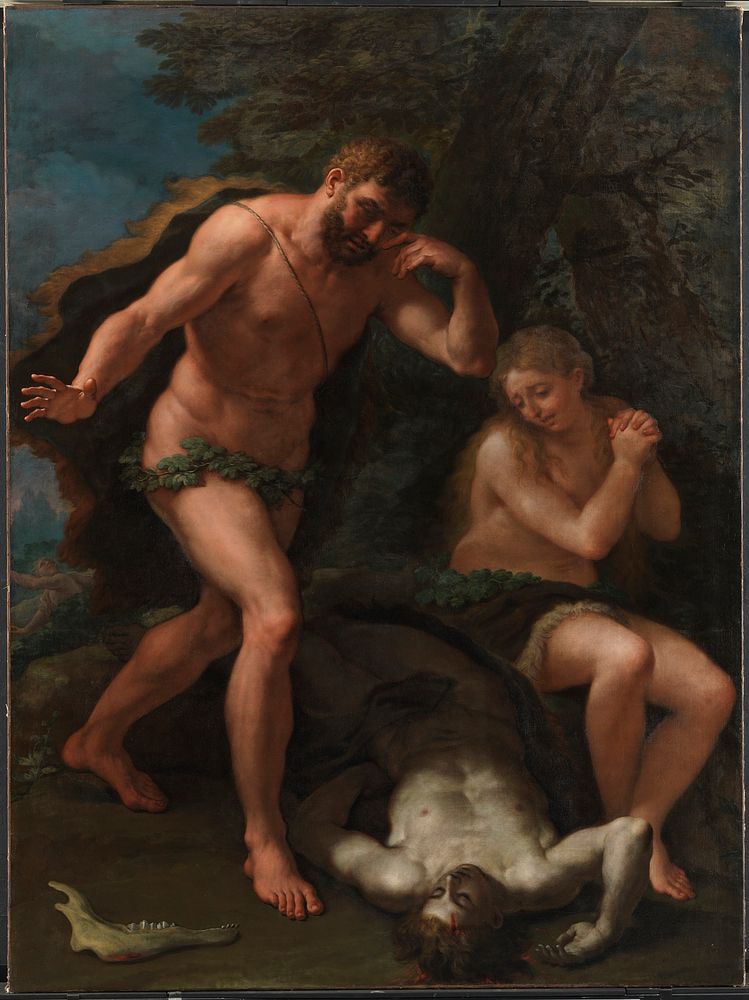 Adam and Eve mourning over Abel's body by Luca Giordano