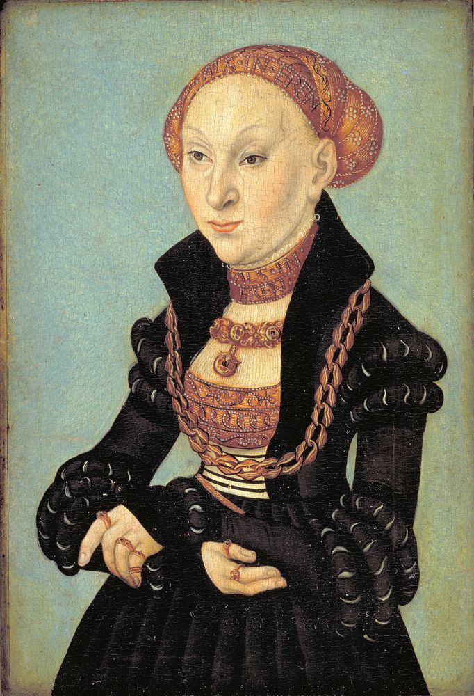 Portrait of the Electress Sibyl of Saxony (1510-1569) by Lucas Cranach d.Æ