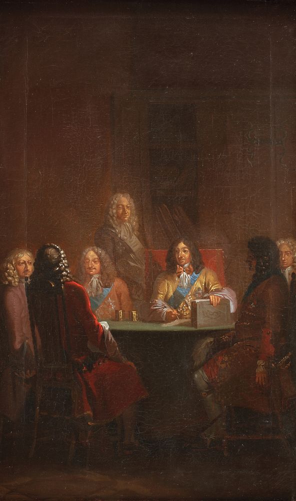 Christian V gives Danish Law 1683 by Nicolai Abildgaard