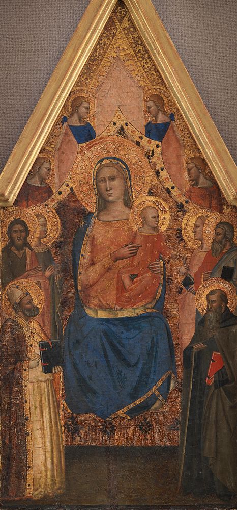 Madonna and Child, surrounded by saints and angels, Andrea Da Firenze