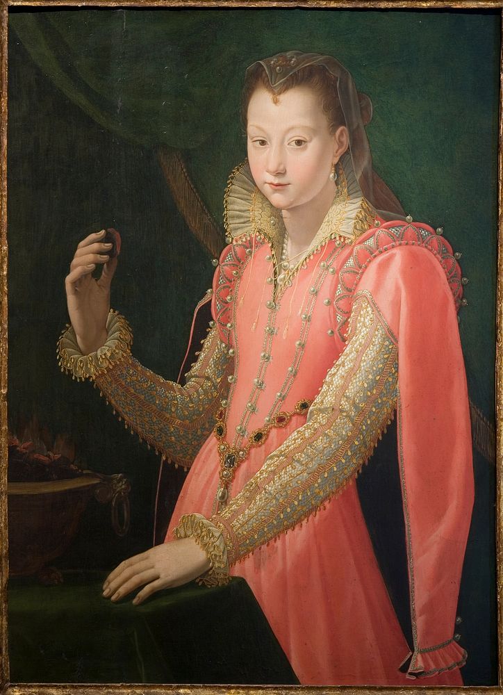 Young woman portrayed as Portia Catonis by Agnolo Bronzino