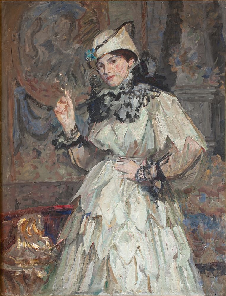 The artist's daughter in carnival costume by Laurits Tuxen