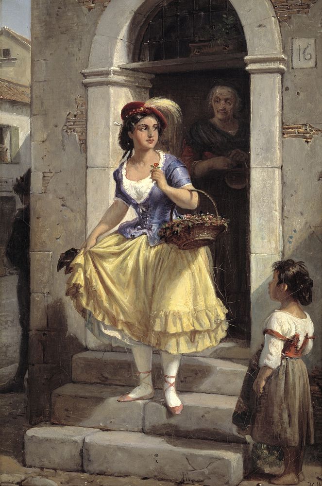 An Italian girl goes to carnival by Wilhelm Marstrand