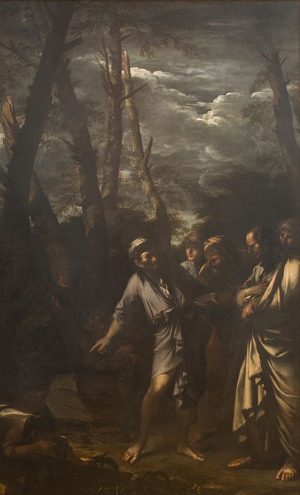 Diogenes Throwing away his Drinking Cup by Salvator Rosa