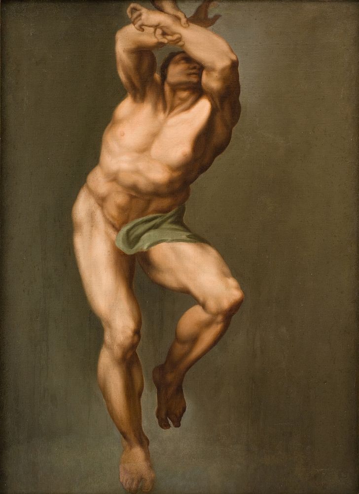 Paint Figure. After Michelangelo's "Last Judgment" in the Sistine Chapel by Nicolai Abildgaard