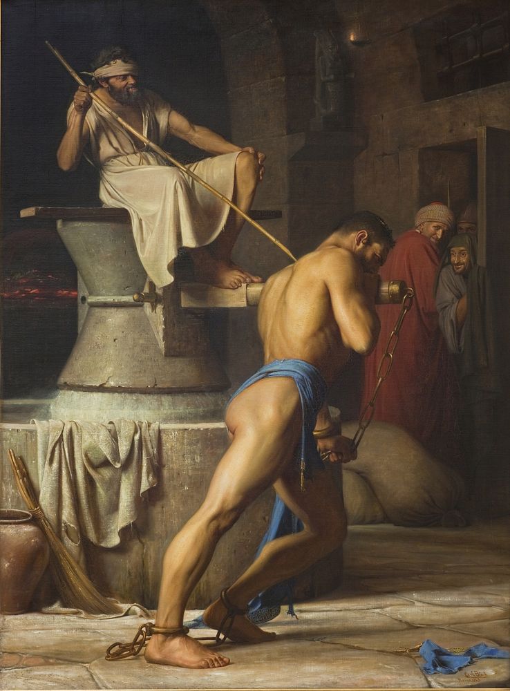 Samson with the Philistines by Carl Bloch