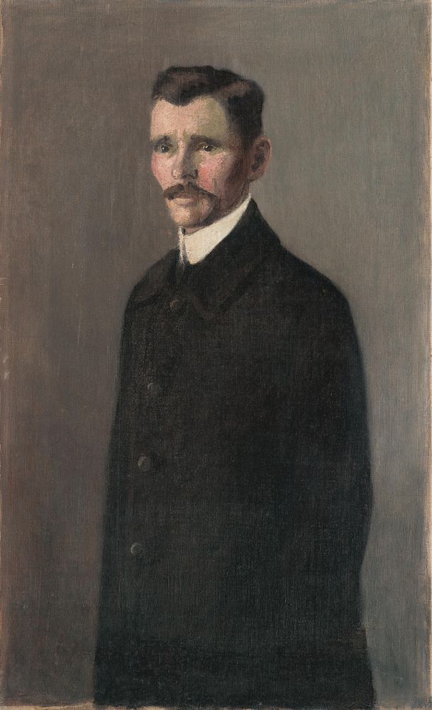 Portrait of a man in black