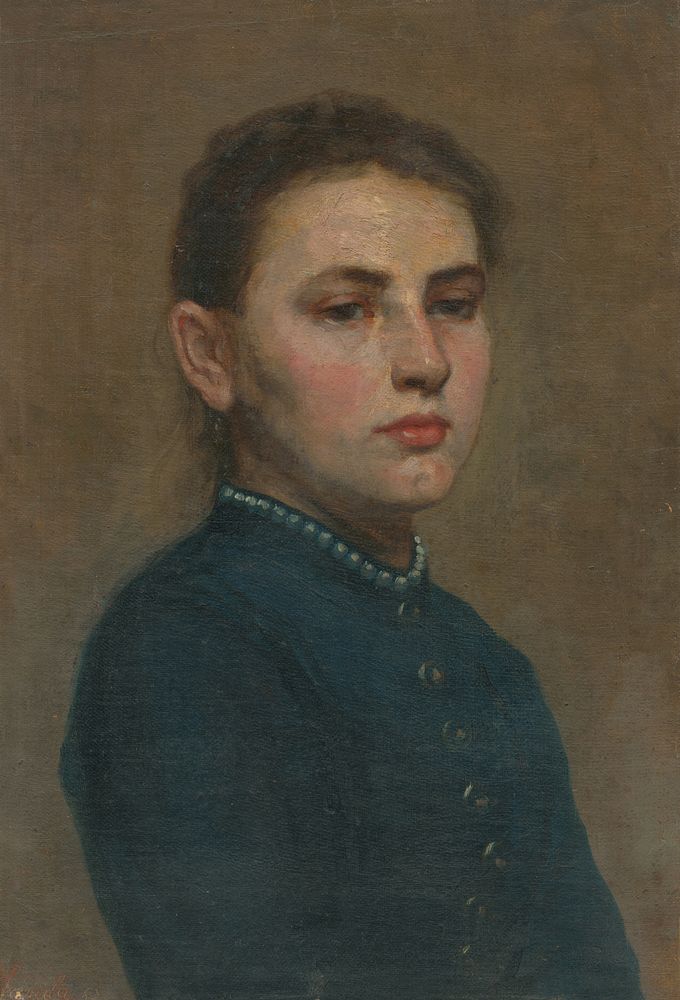 Study of a girl with white garnet