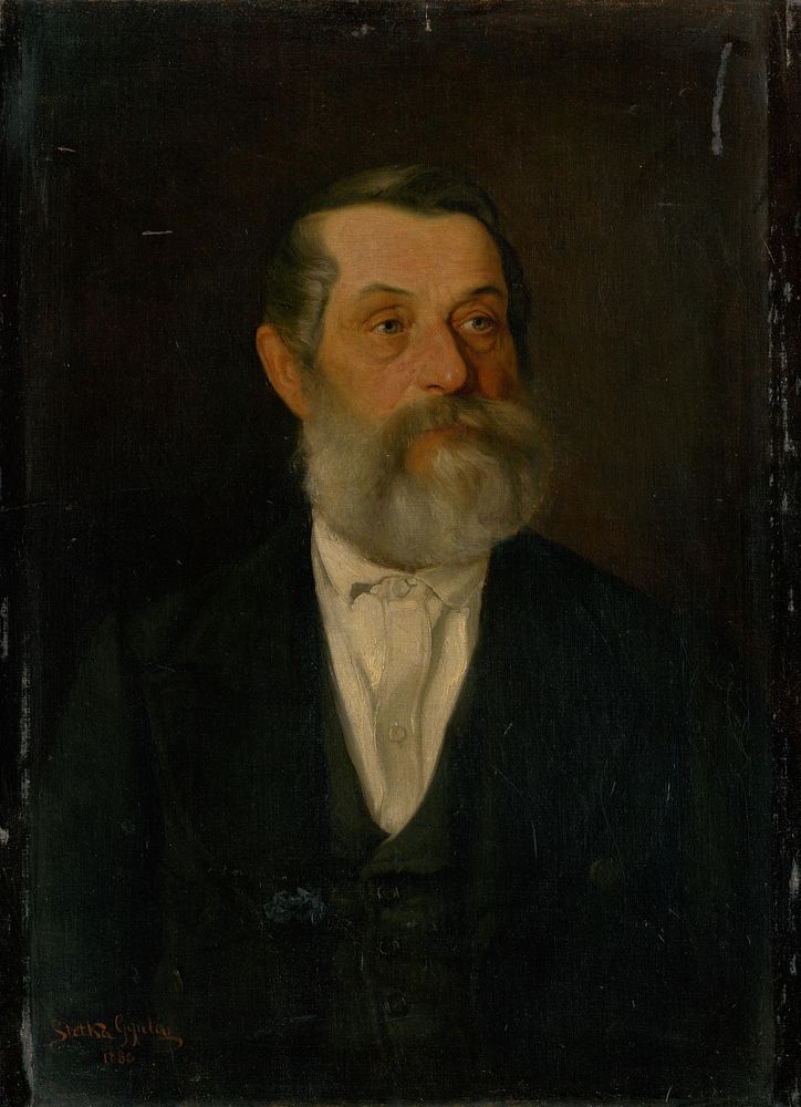 Portrait of an old gentleman with gray beard