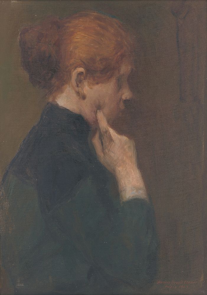 Study of a girl lost in thought