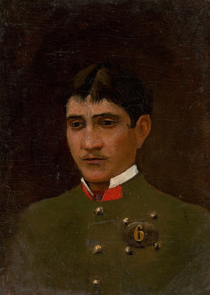Portrait of a young officer by Ladislav Mednyánszky