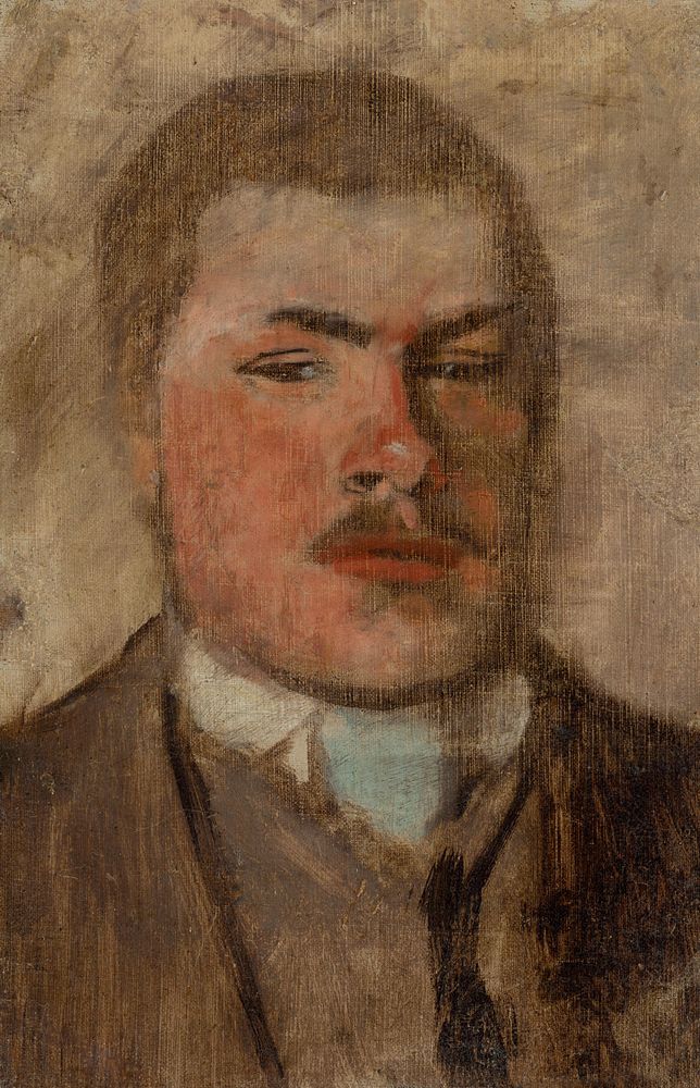 Portrait of a man with a mustache by Ladislav Mednyánszky