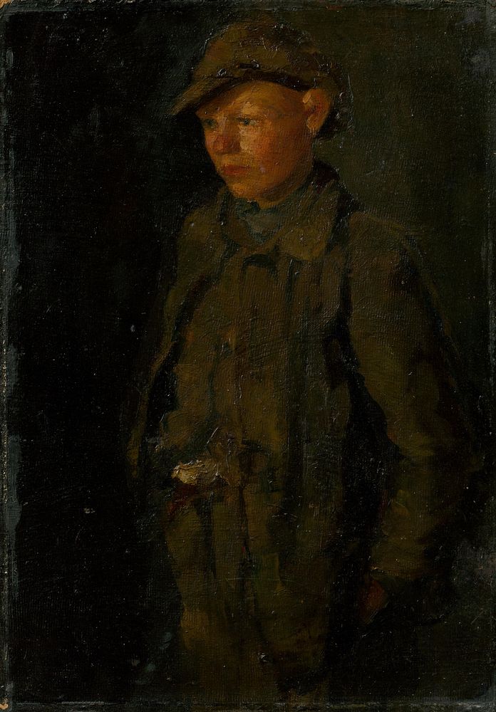 Standing boy by Ladislav Mednyánszky