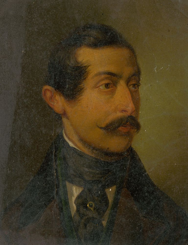Portrait of a man with a pin and a cravat