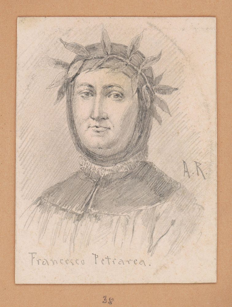 Portrait study of francesco petrarca