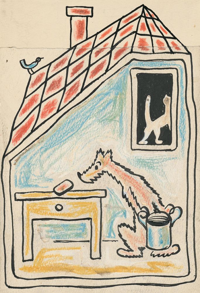 2. i snake and dog and a cat by Josef Čapek by Josef Čapek