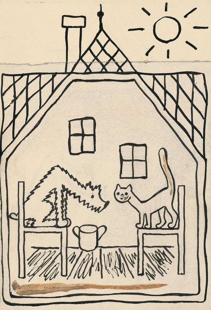 39. i snake and dog and a cat by Josef Čapek by Josef Čapek