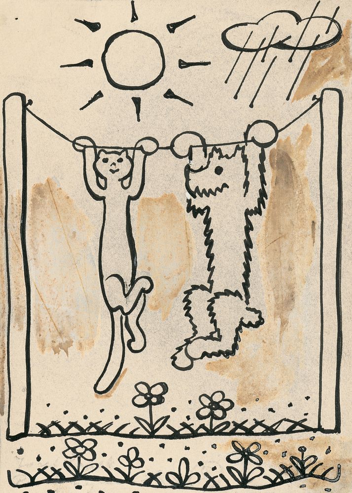 41. i snake and dog and a cat by Josef Čapek by Josef Čapek