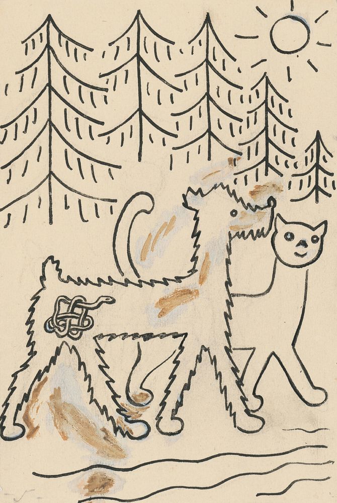 36. i snake and dog and a cat by Josef Čapek by Josef Čapek