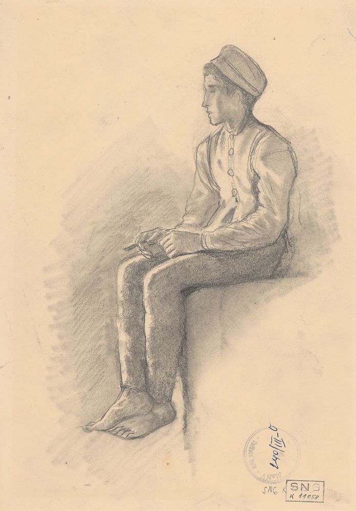 Sitting stump by Ladislav Mednyánszky