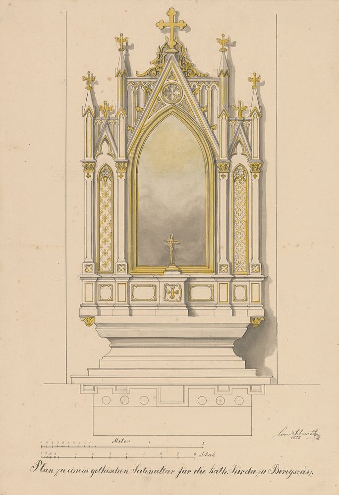 Proposal for a gothic side altar for bereho