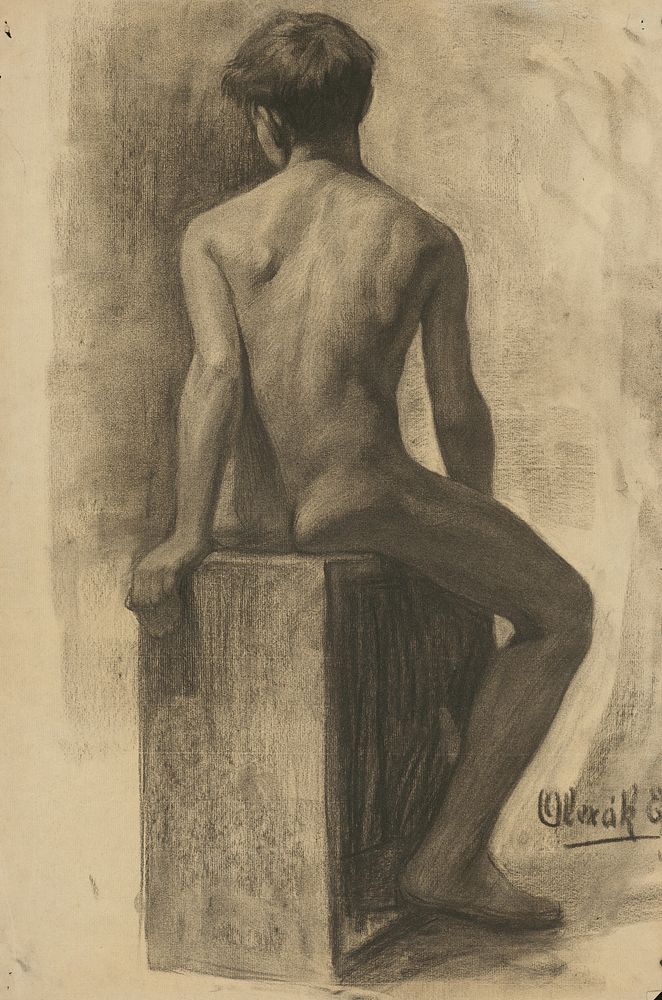 Study of a seated boy