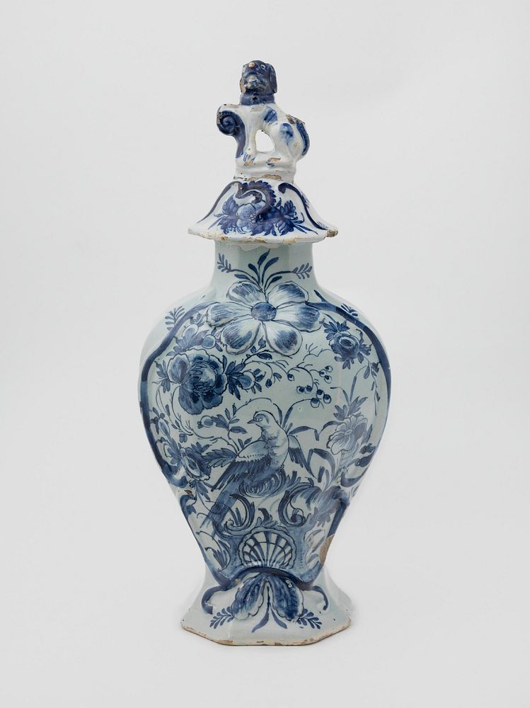 Jar with blue ornament