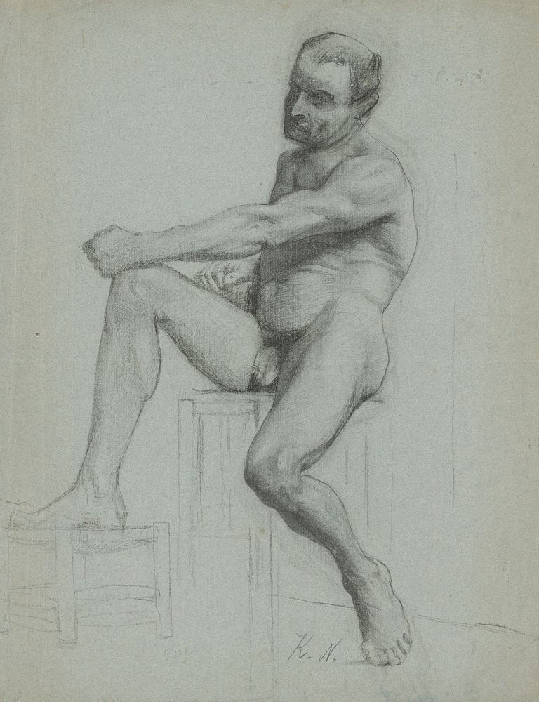 Act of a seated man