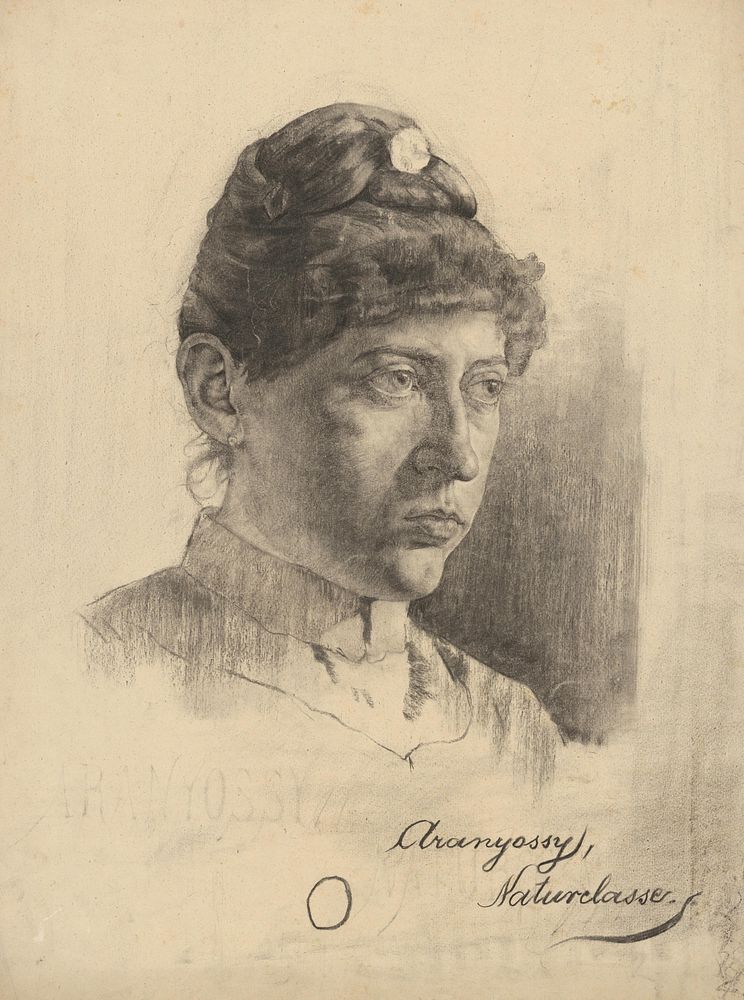 Portrait of a woman with combed hair