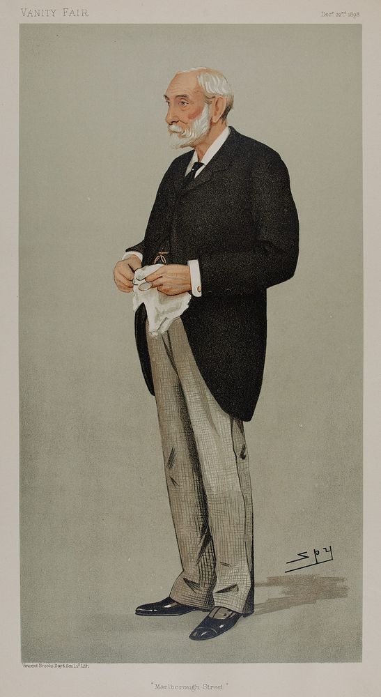 Men of the Day No. 732: Caricature of Mr James Lennox Hannay.Caption read "Marlborough Street".