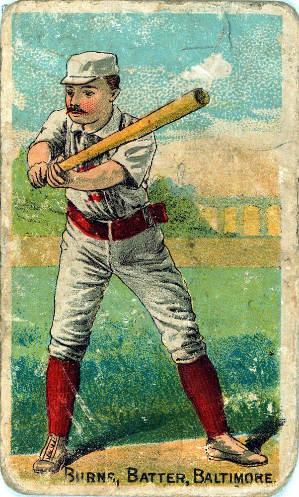 Oyster Burns baseball card (1864-1928), who played professional baseball from 1884 to 1895.