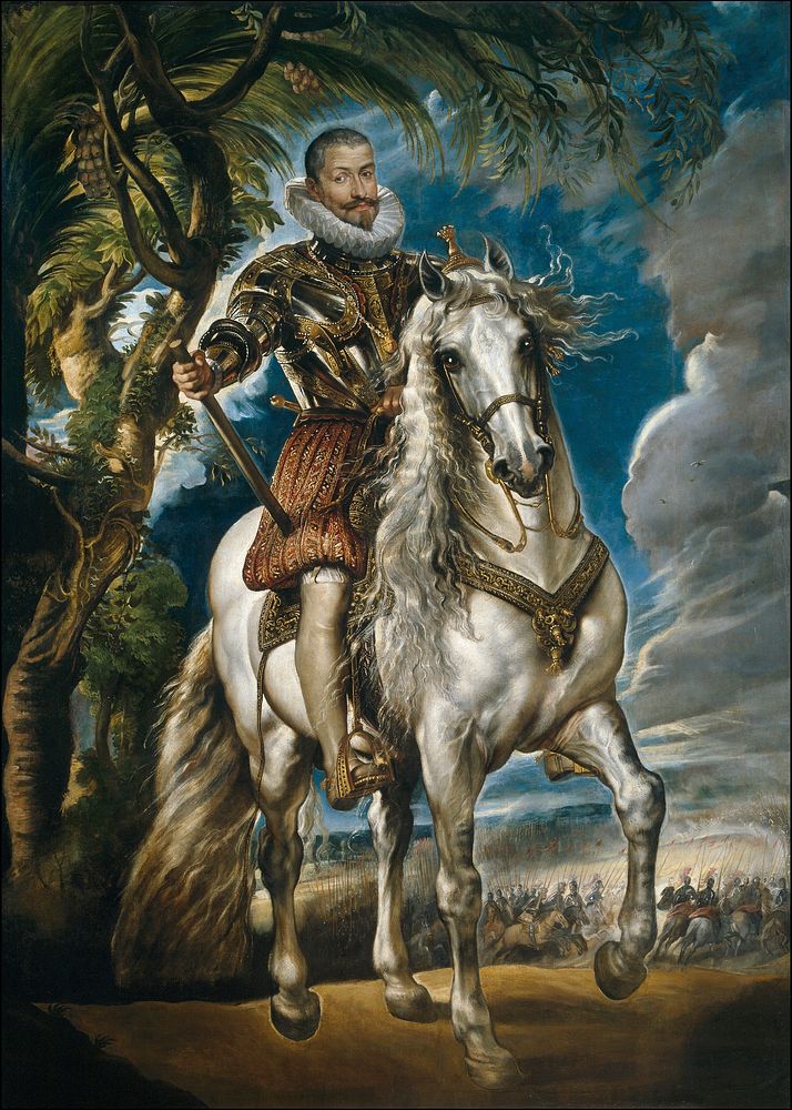 Equestrian Portrait of the Duke of Lerma (1603) baroque oil painting by Peter Paul Rubens.