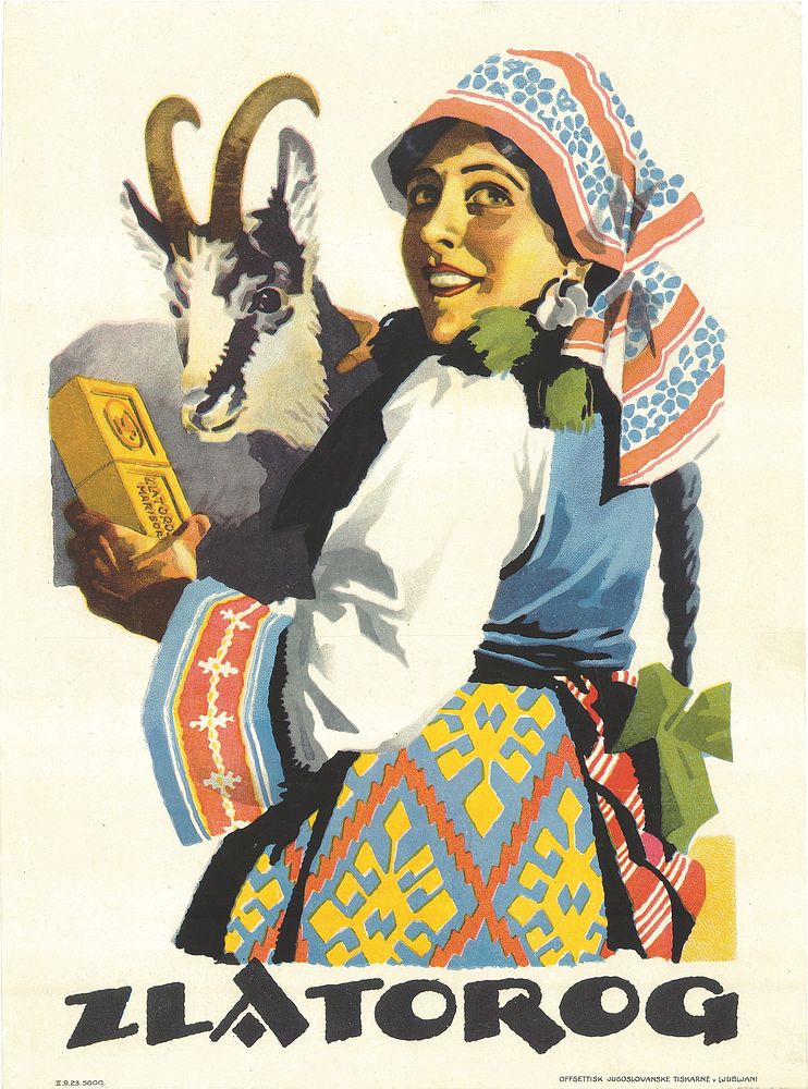 Golden Horn poster, Plakat za Zlatorog (1920).