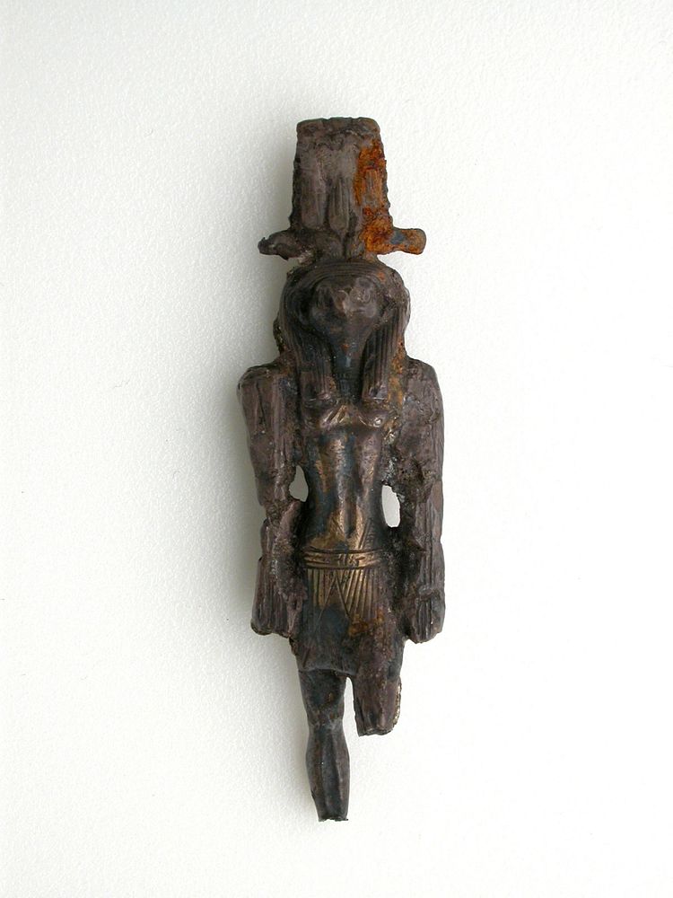 Statuette of the God Horus by Ancient Egyptian