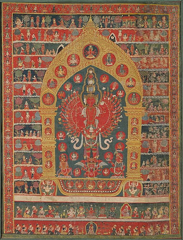 Painted Banner (Thangka) of the Avalokiteshvara Incarnation of the Rain God Rato Matsyendranatha