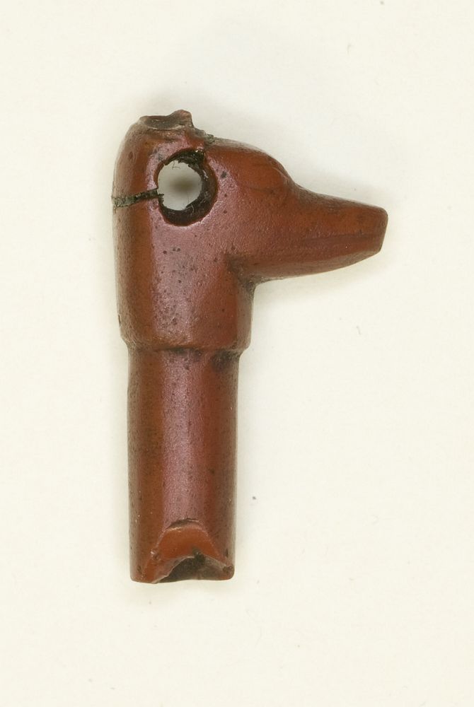 Amulet of the Head of the God Anubis by Ancient Egyptian