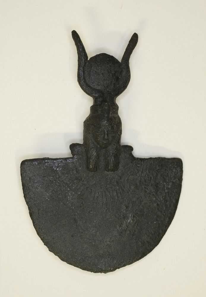 Amulet of an Aegis with the Head of Hathor by Ancient Egyptian