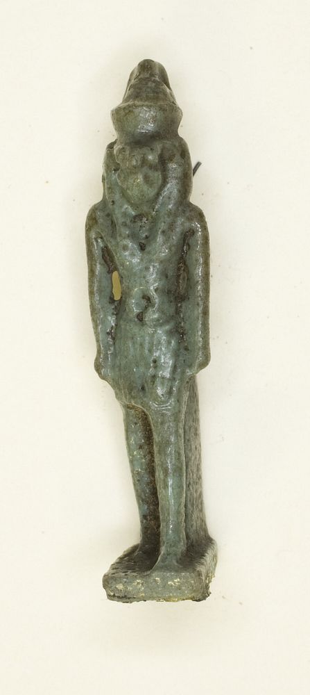 Amulet of the God Horus (?) with Double Crown by Ancient Egyptian