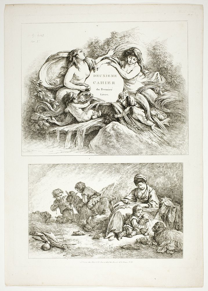Plate Seven of 38, from Oeuvres de J. B. Huet by Jean Baptiste Huet