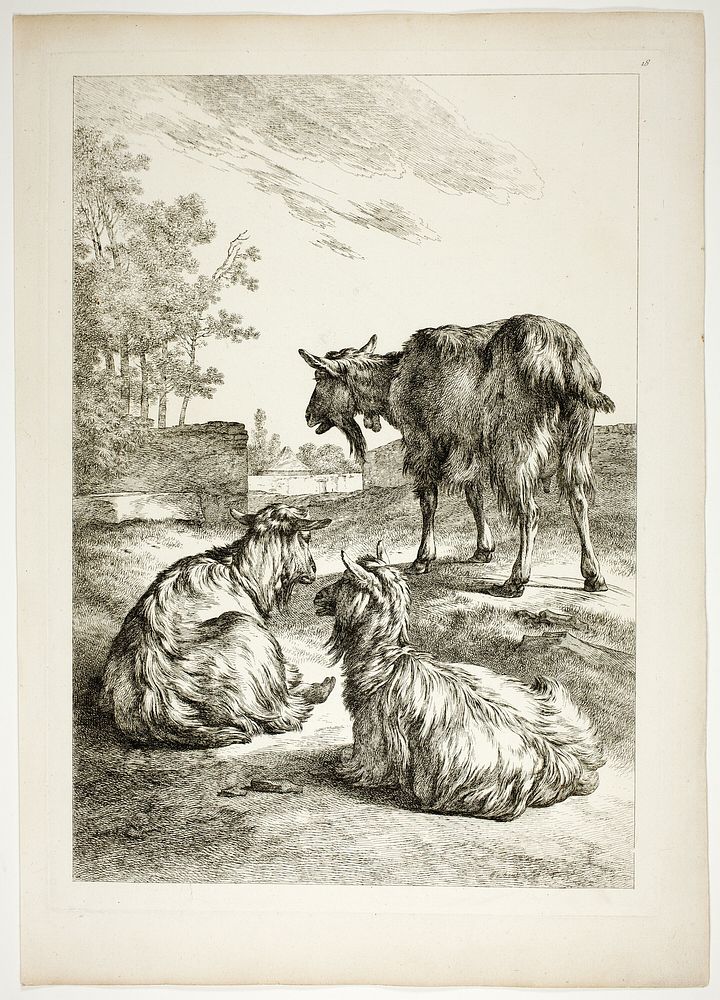 Plate Eighteen of 38 from Oeuvres de J. B. Huet by Jean Baptiste Huet